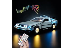 Hosdiy Télécommande Sons Jeu de Lumière pour (Delorean Retour vers Le Futur) - Compatible avec Lego 10300 - LED Lumiere Kit (Seul Lumière, sans Modèle) (RC Sons Lumiere)