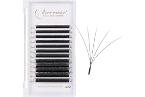 Lunamoon 5D Extension Ciglia W Delle Ciglia Ciuffetti W Forma Premade Fan Eyelash Extension Russian Volume Ventole Naturali Ciglia Ciuffetti(5D-0.07C/8-15 mm)