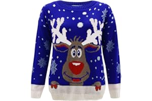 ZEE FASHION TOP VENDOR Enfants Filles garçons tricoté Rennes de Noël Rudolf Noël Nouveauté Pull 2-14