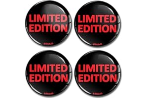 Biomar Labs® 4 x 50mm Adhesivo Pegatinas para Tapas de Rueda de Centro Tapacubos para Coche Limited Edition Tuning A 6550