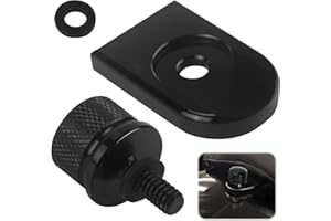 MXYVRIX Boulon de Selle pour Moto Harley Davidson, Écrou de Selle en Aluminium Noir avec Couvercle de Languette de Siège Arrière – Adapté pour Accessoire Harley Davidson, Verrouillage Sécurisé, Durable
