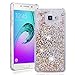 Price comparison product image SMARTLEGEND Bling Samsung Galaxy A5 2016 Version PC Case Clear Crystal Glitter Sandglass Diamond Ultra Thin Hard Back Panel Bumper Shedding Lightweight Shining Transparent Protective Phone Case -Golden