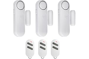 TOWODE Door Alarm, Door and Window Sensor 3 Pack，Window Alarm Wireless Door Window Contact Sensor Alarm with 120dB Sound 3 Modes Door Alarms for Your Home, Kids, Shop Security
