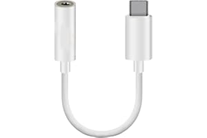 MOELECTRONIX USB 3.1 typ C Headset jack pasuje do Samsung Galaxy S25 S24 S23 S22 S21 Ultra 5G FE A16 A26 A36 A56 A55 A35 A54 A34 A53 USB-C 3,5 mm słuchawki złącze cyfrowe gniazdo audio adapter kabel biały