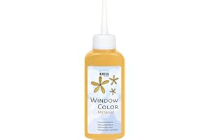 KREUL 42744 - Window Colour oro 80 ml, pintura al agua para ventanas con efecto metálico, para superficies lisas como cristal, espejos y azulejos