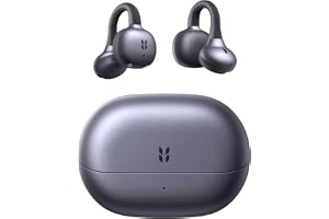 UGREEN S3 Air Wireless Earbuds, Open Ear Clip-on Earbuds (Black) | Hijab-Friendly Open ear Design Avoid Ear Stuffiness, 35H Long Battery for 1 Week Using, High Quality Sound, AI Clear Calls