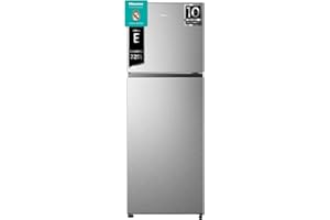 Hisense RT422N4ACE - Frigorífico Dos Puertas, Calss E, Capacidad 325 L Neto, Alto 170 cm,Multi Air Flow,Cajón Frutas y Verduras, Puertas Reversibles, Inverter, No Frost, Silencioso 40 dBA, Color Inox
