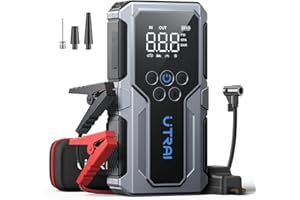 4500A Car Battery Booster Jump Starters with 150PSI Air Compressor/18W Fast Charging/LED Flashlight,UTRAI Jump Starter Power Pack,Portable Powerbank Charger,and Jump Leads for 8.5L Gas/6.5L Diese