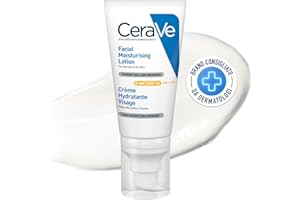 CeraVe Crema Idratante Viso SPF 50, Per Pelli da Normali a Secche, Idratazione Profonda, Ad Assorbimento Rapido, Con Protezione Solare SPF 50 e Acido Ialuronico, 52 ml