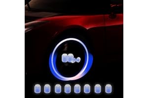 XNYKER 8 pneumatici fluorescenti per auto, universali, tappi per valvole per pneumatici, universali, per auto, moto, bicicletta (blu)