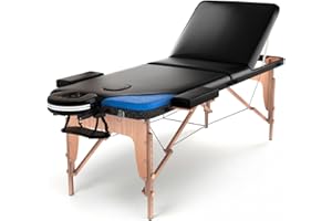 FENIXSHOP24 LETTINO MASSAGGIO PROFESSIONALE 3 ZONE,LETTINO ESTETISTA IN LEGNO DIMENSIONE XL 180 X 56 CM - LETTINI PER DA MASSAGGI PORTATILI PIEGHEVOLI COD-10