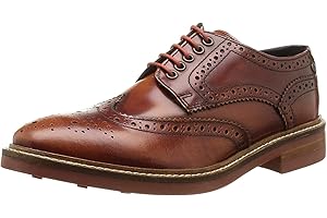 Base London Woburn Hi Shine Black Men's Brogue Shoes