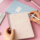 PAPERORA A5 Spiralli Karton Kapak &Ccedil;izgili Okul Defteri 80 yaprak 2'li Set - Ders Programlı - Kiraz