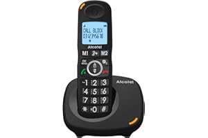 Alcatel XL595B - Telefono senza fili con grandi tasti, grande schermo e audio-boost - Funzione blocco chiamate