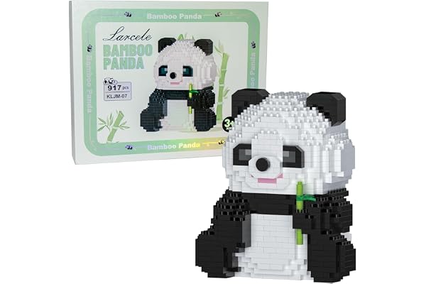 Larcele KLJM-07 917 Pièces Lot de Micro-Blocs de Construction (Panda en Bambou)
