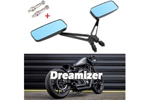 DREAMIZER 8 mm 10 mm prostokątne lusterko wsteczne motocyklowe, styl retro, zamiennik dla Bobber Sportster XL883 1200 48 Dyna Street Glide Softail Low Rider