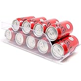 KROWN - Transparent Organizer for Drinks Cans in the Fridge, Practical Plastic Dispenser Made in Spain to Keep Your Soft Drin