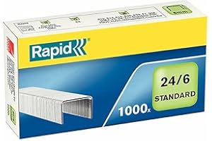 Rapid, Zszywki Standard 24/6 1M, Zszywają do 20 Kartek, 1000 sztuk (B005JC61GG)