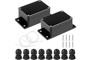 FAELNK Abzweigdose ip65 Wasserdicht 2 Stück Anschlussdose 100 * 68 * 50mm Abzweigkasten Aufputz Verteilerdose ABS Leergehäuse kunststoff klein für Feuchtraum Elektrische Box