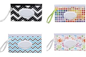 LQNB 4 Pièces Séries Portable Bébé Lingettes Distributeur Réutilisable Lingettes Humides Pochettes Eco Friendly Pratique Couches Lingettes étui de Transport