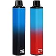 Pack of 2 Disposable Vape Pens, 5000 Puffs, Rechargeable E-Cigarette with Fruit Flavors (Watermelon Ice + Blueberry), No Nicotine