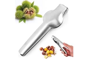 Taozoey Cortador de Castañas, Cascanueces Acero Inoxidable, Abridor Castañas, pelador de castañas, Pinza para castañas, Alicates Castañas, Cascanueces de Castaña Multifunción