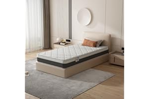 Stanew Matelas 90x190cm,Épaisseur 18CM Matelas Mousse à Mémoire de Forme pour Adulte Enfant,Réversible à Deux Faces Matelas en Mousse,7 Zones de Confort,Oeko-Tex (90x190cm)