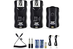JJC Bezprzewodowy wyzwalacz lampy błyskowej do Sony Alpha A7III A7II A7 A7RIII A7RII A7R A7R2 A7SII A7S A9 A6500 A6400 A6300 A6000 A5100 A5000 RX100 VII VI VA V IV III RX100. IV III II (2 odbiorniki)