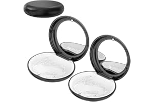 KIRZAX 2 pezzi porta apparecchio denti,con specchio,porta bite dentale portatile,scatola per apparecchi ortodontici,scatola di immagazzinaggio per dentiera, per paradenti,dentiere(Nero)