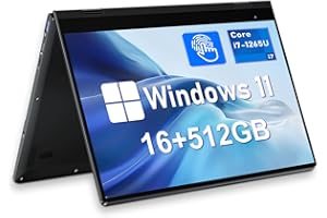 FUNYET Laptop 2 in 1, Processore i7-1265U 16 GB RAM 512 GB SSD Convertibile a 360° PC Laptop Windows 11, Laptop da 14 pollici con Tastiera retroilluminata e Sblocco con Impronta Digitale