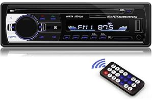 BOOMBOOST Car Radio Bluetooth Hands free, 1DIN 12V Car Stereo Car MP3 Player Support FM/USB/SD/AUX-IN with Remote Control