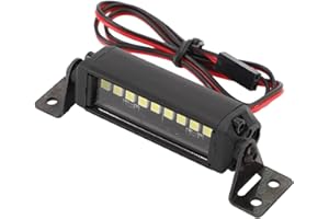 BONKZEBU Barre Lumineuse RC 10 LED, Barre de Projecteur RC à une Rangée en Aluminium de 1, 89 Pouces, Projecteur de Preuve de Voiture sur Chenilles RC pour Voiture sur Chenilles 1/10 RC, Classe énergétique A