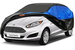 Gunhyi Bâche Voiture Exterieur Respirante et Étanche pour Tous Temps, Housse Voiture Protection Anti-UV Contre, la Poussière, la Pluie, Universelle pour 208 Clio C3 Yaris Polo (360-415 CM) 2M