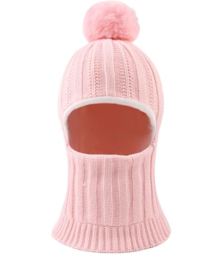 Cagoule Hiver Tricotée Enfant 1-6 Ans - Bonnet Intégral Chaud Pour Ski Et Froid