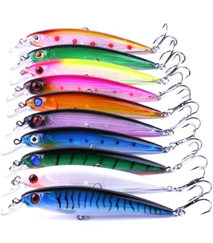 a.k kerman inc fishing lures Musky Mania Jake Holoform Silver Shiner; 10 in