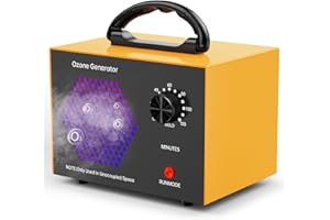 RAOFUO Ozongenerator 40000mg/Std Ozongerät Ozonisator Industrieller O3 Ozon Luftreiniger mit 120 Min Timer Geruchskiller bis zu 300㎡ Ozongenerator für Auto Wohnung Rauch Haustiergerüche Küchengerüche
