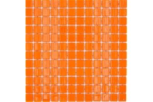 Poolmosaik poolmosaik glasmosaik orange glänsande vägg golv kök badrum dusch MOS220-P25820