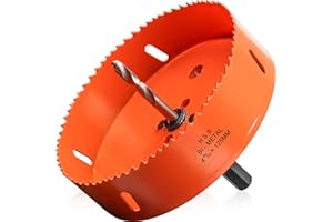 ITOOLFIRM 125mm Hole Saw for Wood and Metal, Circular Drill Cutter with Pilot Bit for Alu, Cast Iron, Steel Sheet, Plywood, Plasterboard and Acrylic