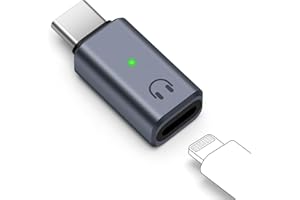 Seminer Adattatore Audio da USB C a Lightning, USB C Maschio a Lightning, Convertitore per Cuffie e Auricolari Femmina per iPhone Serie 16/15, iPad e altro (Grigio)