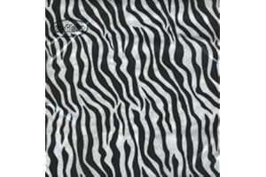 CRAFTYTHINGS Pack of 4 Napkins - Zebra Print - 33 x 33cm - Great for Decoupage/Napkin Art