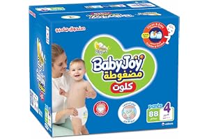 BabyJoy Cullote Pants Diaper, Size 4, Large, 9-14Kg, Jumbo Box 88 Diapers