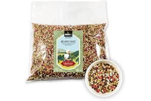 GREENVRAC Mélange 5 Baies grains entier 1kg en vrac - Mélange Spécial avec Coriandre - Poivres et Baies : Poivre Noir, Poivre Blanc, Baie Rose, Poivre Vert, Coriandre - Cinq Baies sachet