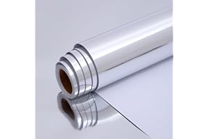 HBell Metallic Silver Wrapping Paper Roll,43cm*10m Silver Matte Wrapping Paper,Perfect for Gift Wrap,DIY Crafts,Birthday,Wedding,Christmas,Baby Shower,Festive Decorations