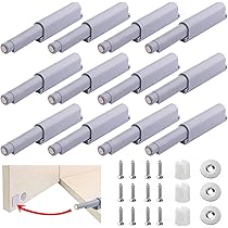 Drukdeuropener, 12 stuks, Push to Open deuropener, softclose-deurdemper, magnetische deursnapper voor kasten, deuren, dressoirs, meubels, laden, kastdeur