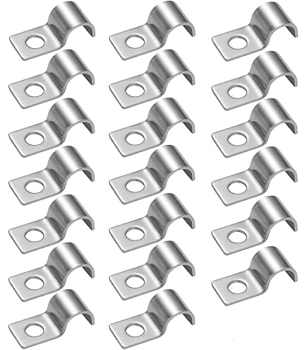 Morsetto per cavi da 1/2 in acciaio inossidabile isolato in gomma ammortizzata – Fascetta stringicavo, morsetto per tubi, clip per tubi, morsetto per linea e morsetto per filo (confezione da 12