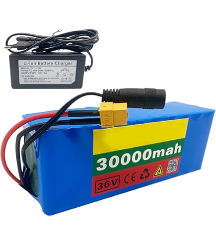 36V 30000mAh Li-Ionen Akku 500W für E-Bike, XT60 DC