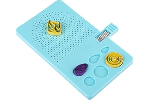 RLMVGBX Paper Quilling Kits Quilling Tool Quil Board with Pins Storage Light Blue Grid Guide and Quilling Template for Paper Making Winder Roll Square Craft Home Tool