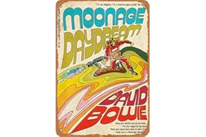 Henson David Bowie Spiders from Mars Plaque Vintage en étain Logo 30,5 x 20,3 cm