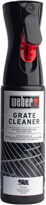 Weber Grate Cleaner/BBQ Cleaning Spray, Removes Grease, Dirt & Food Residue from Barbecue Cooking Grates, Safe for Food Contact, 300 ml