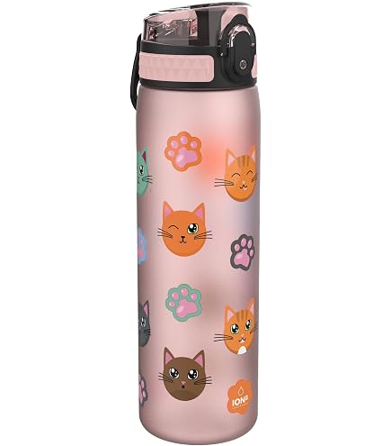 Vnurnrn Lucertola Fredda Del Fumetto Del Camaleonte Bottiglia Acqua Acciaio Inox, Isolato Borraccia Termica Senza BPA 600ML per Bevande Calde e Fredde per Bambini Sport Ciclismo Scuola
